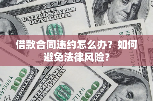 武汉借款合同违约怎么办？如何避免法律风险？