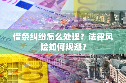 武汉借条纠纷怎么处理？法律风险如何规避？