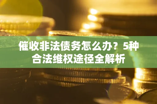 武汉催收非法债务怎么办？5种合法维权途径全解析